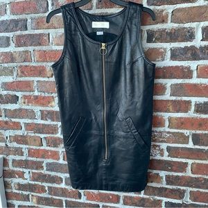 Margaret Godfrey Black Leather Romper Style Dress Size 7 P